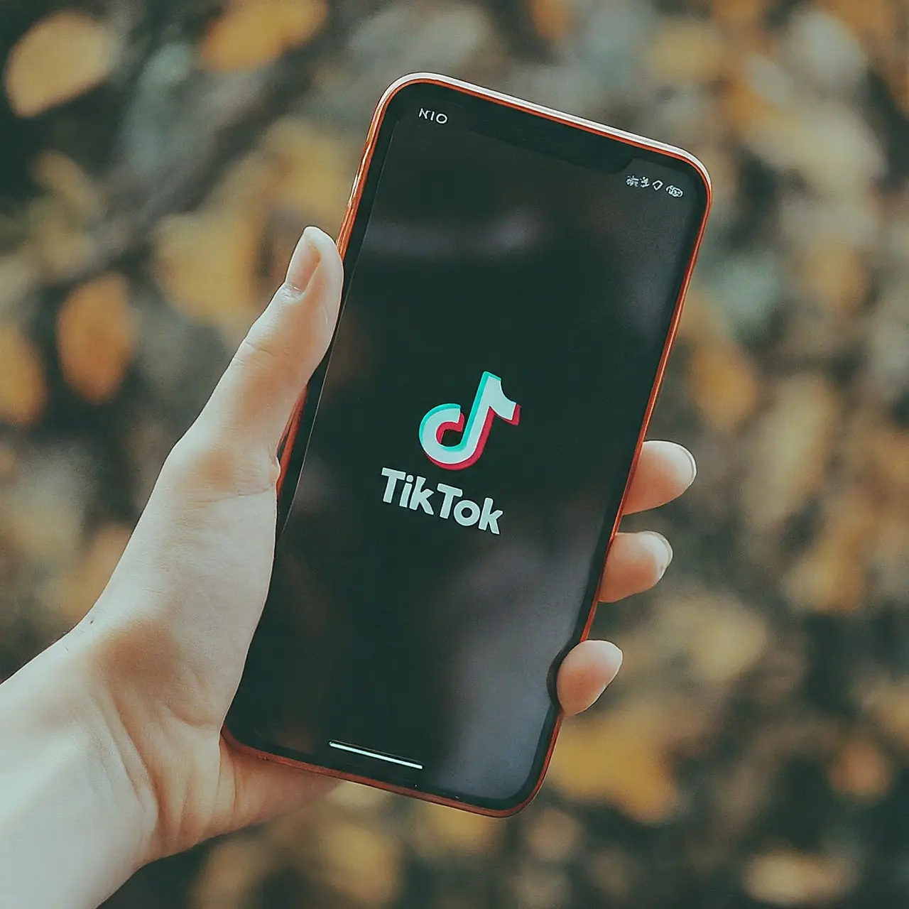 Un smartphone affichant l’application TikTok sur l’écran. 35mm stock photo