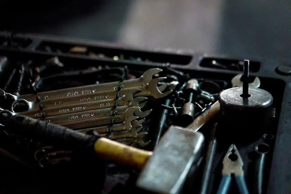 Close-Up Photograph of a Set of Wrench