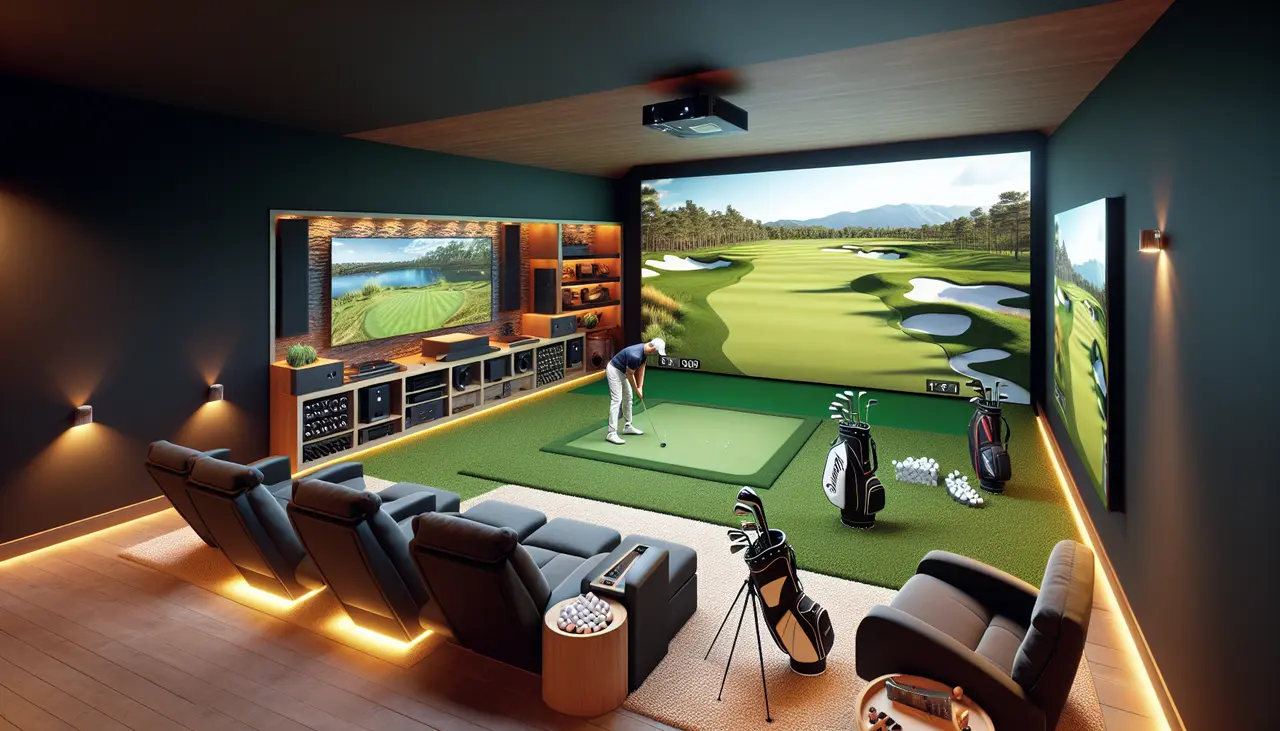 Golf Simulator/Home Theater Combo Room