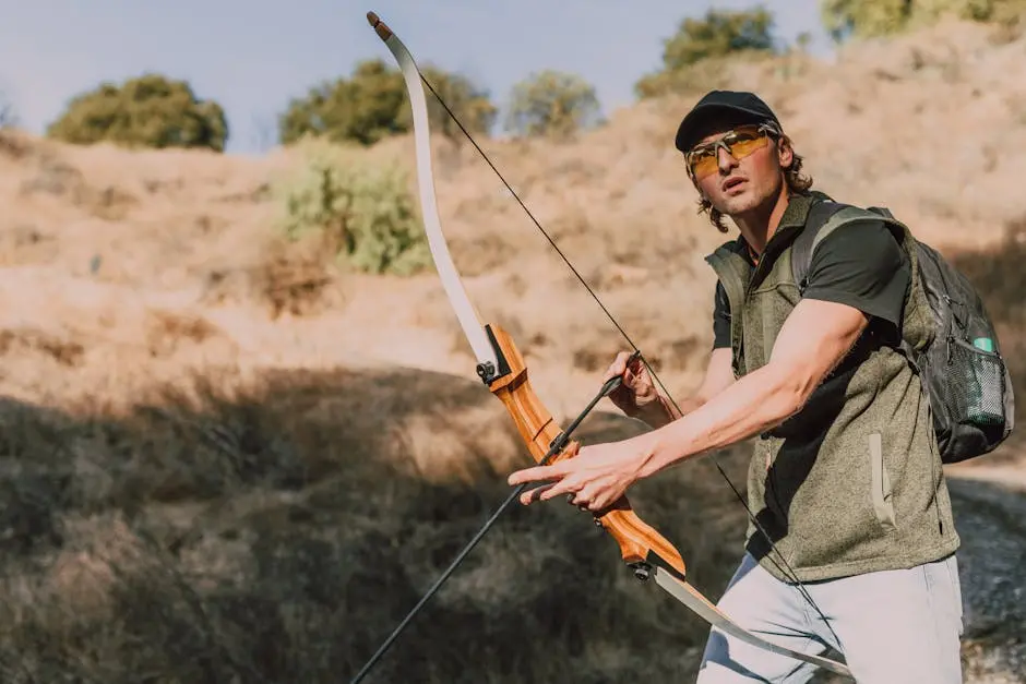 A Man Holding Bow and Arrow