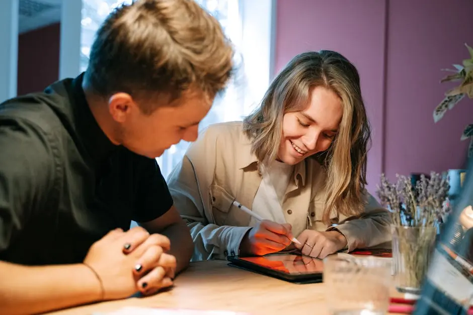 Colleagues Working on a Project Together