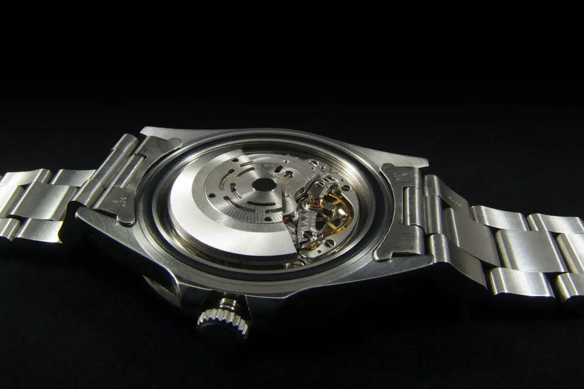 Silver Round Watch