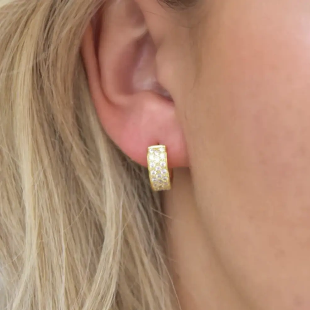 riley diamond hoop earrings