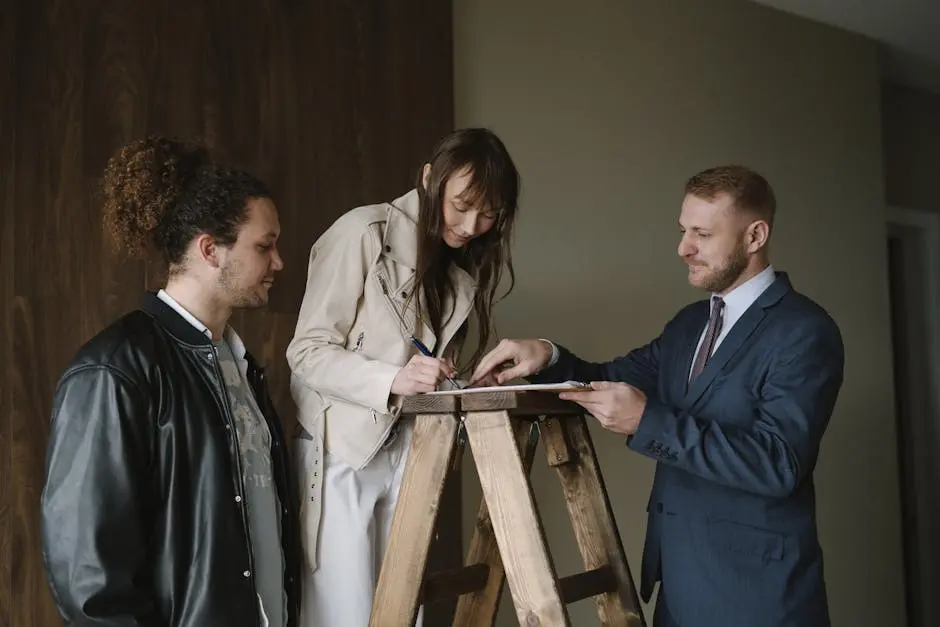 Woman Signing a Contract