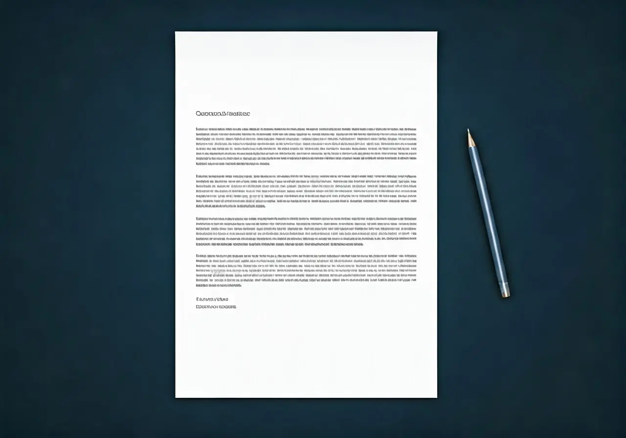 A customized cover letter with job-specific keywords highlighted. 35mm stock photo