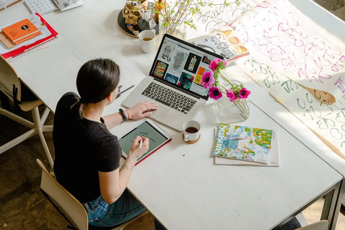 Woman Working in Office