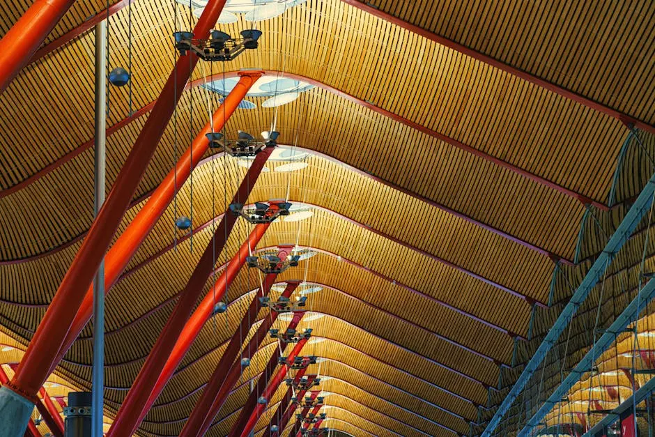 Ceiling at Madrid–Barajas Airport in Madrid, Spain