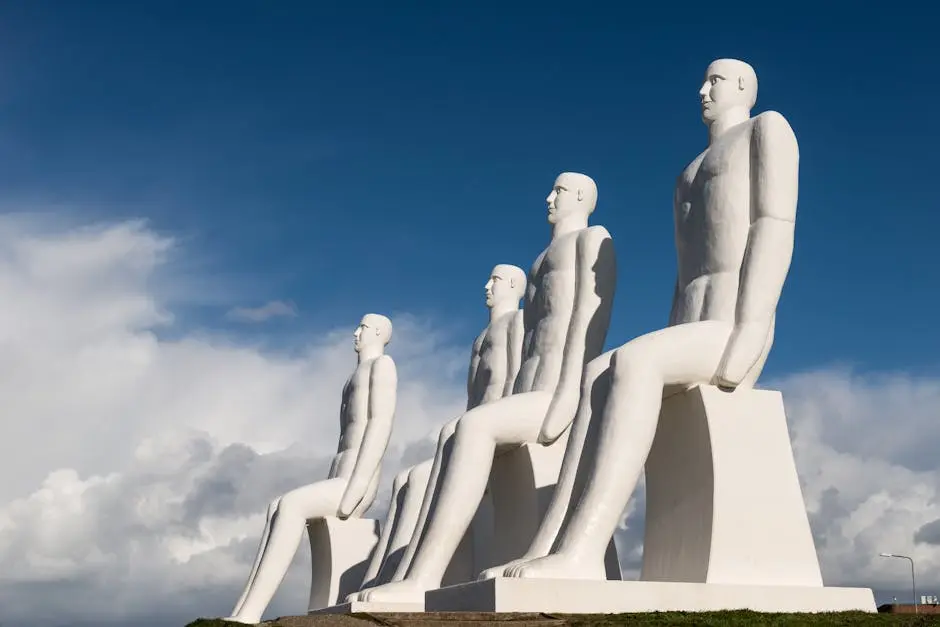 Massive White Sculptures by the Sea in Esbjerg