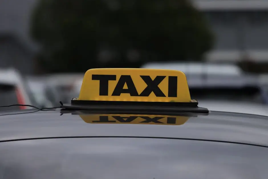 Yellow Taxi Cab on Road