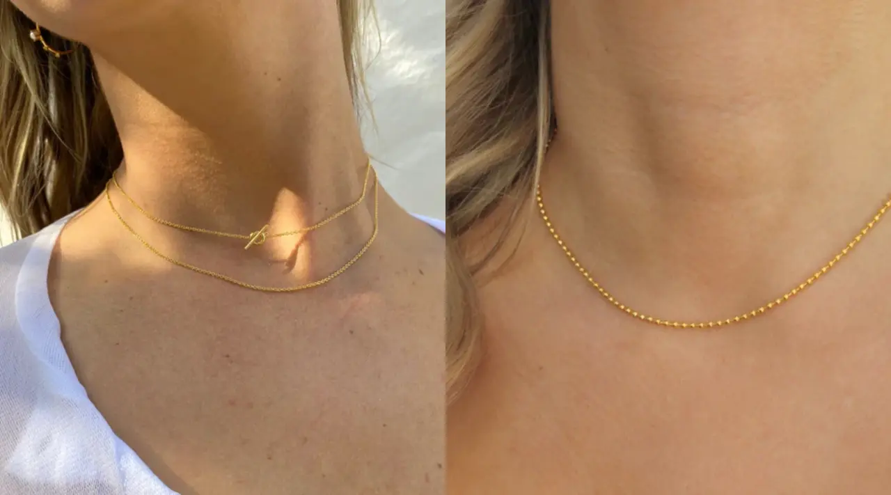 dainty gold chain necklace