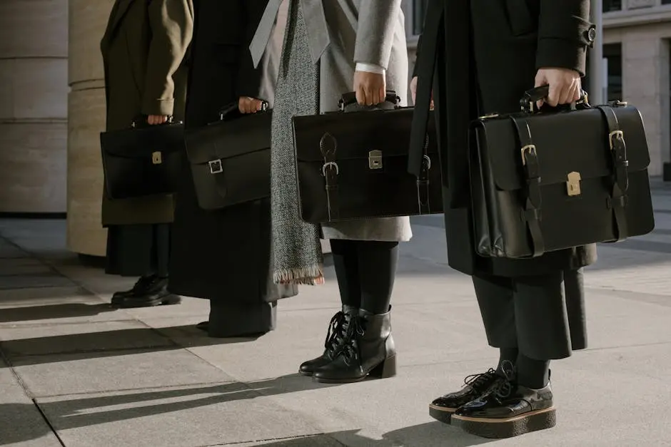 People Holding Leather Bags