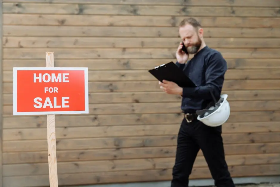 A Real Estate Agent Having a Phone Call