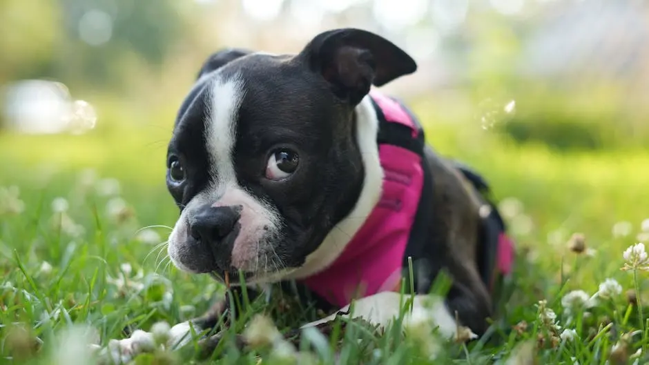 Boston terrier puppy