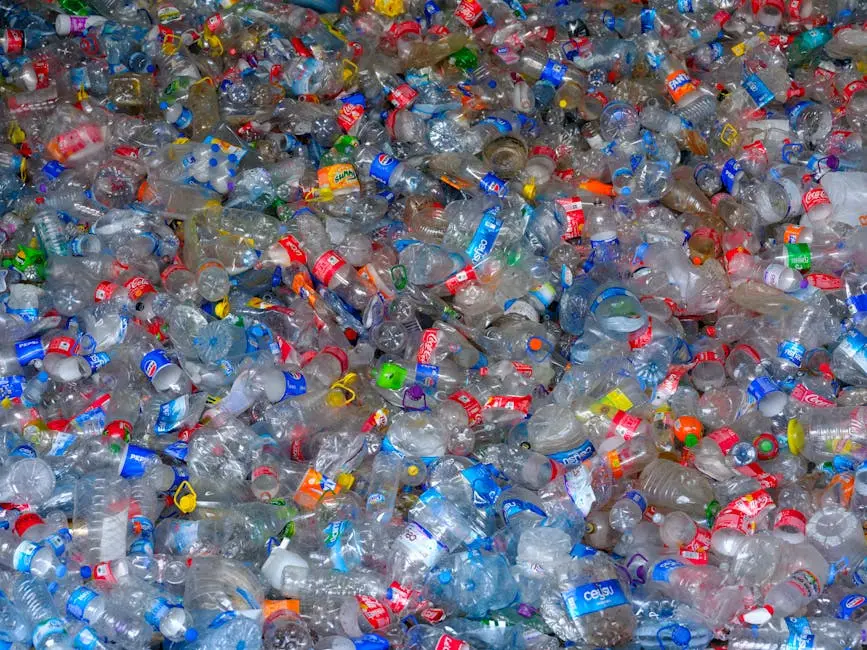 plastics at the recycling center