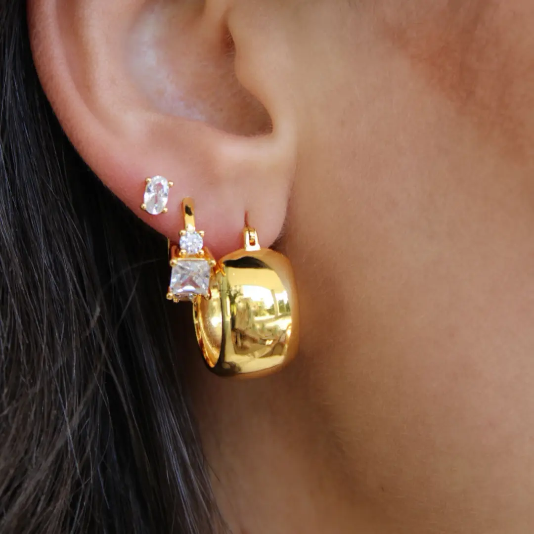 statement earrings chunky earrings gold jewelry